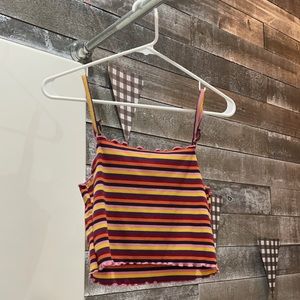 Multi colored striped tank top